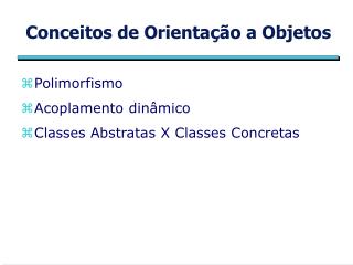 Conceitos de Orientação a Objetos