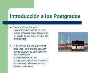 Introducción a los Postgrados