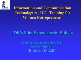 Information and Communication Technologies - ICT Training for Women Entrepreneurs