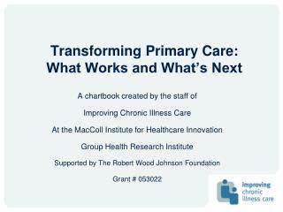 Transforming Primary Care: What Works and What’s Next