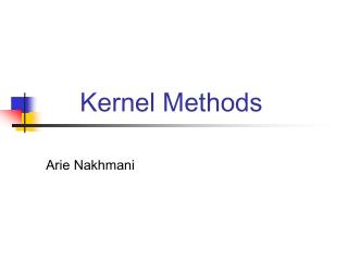 Kernel Methods