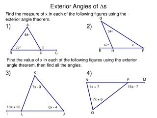 Exterior Angles of s