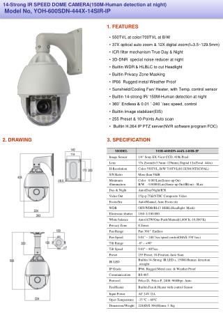 550TVL at color/700TVL at B/W 37X optical auto zoom &amp; 12X digital zoom(f=3.5~129.5mm)