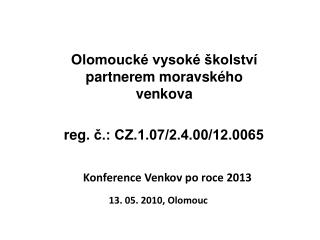 Konference Venkov po roce 2013