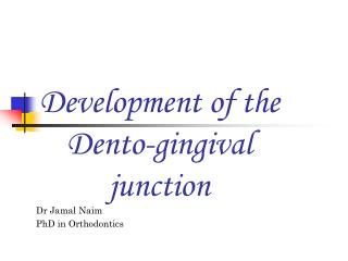 Dr Jamal Naim PhD in Orthodontics