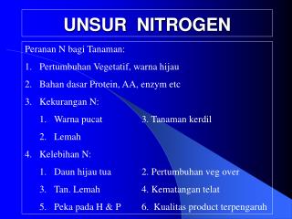 UNSUR NITROGEN