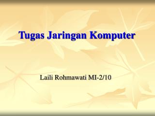 Tugas Jaringan Komputer