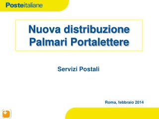 Nuova distribuzione Palmari Portalettere