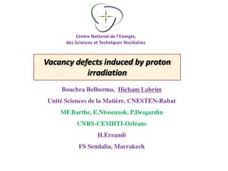 Vacancy defects induced by proton irradiation