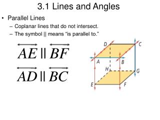 3.1 Lines and Angles