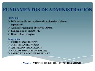 FUNDAMENTOS DE ADMINISTRACIÓN