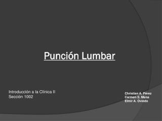 Punción Lumbar