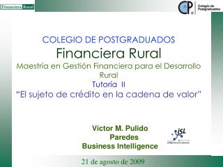 Víctor M. Pulido Paredes Business Intelligence