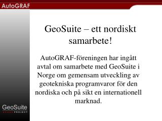 GeoSuite – ett nordiskt samarbete!