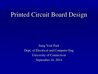 Printed Circuit Board Design