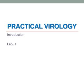 Practical Virology