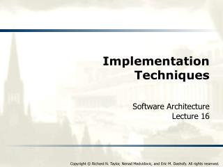 Implementation Techniques
