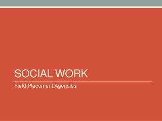 Social Work