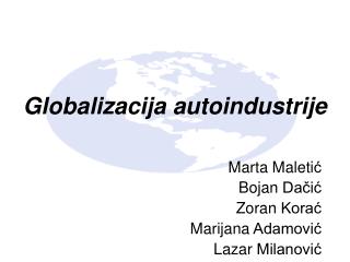 Globalizacija autoindustrije