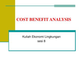 COST BENEFIT ANALYSIS