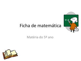 Ficha de matemática