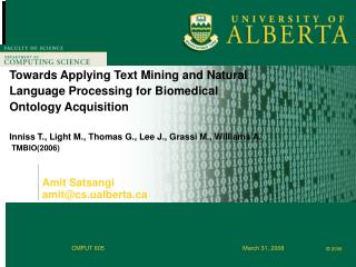 Amit Satsangi amit@cs.ualberta