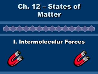 I. Intermolecular Forces