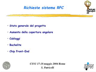 Richieste sistema RPC