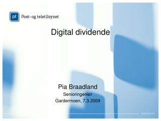 Digital dividende