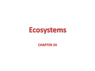 Ecosystems