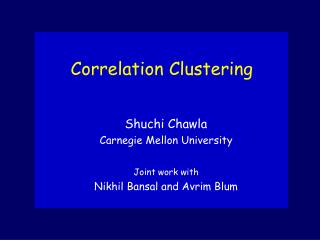 Correlation Clustering