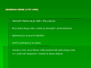 HEINRICH HEINE (1797-1856)