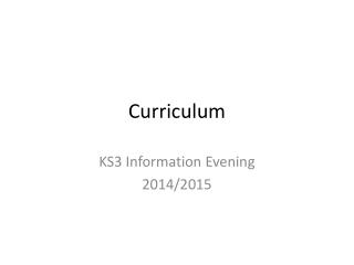 Curriculum