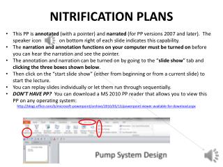NITRIFICATION PLANS