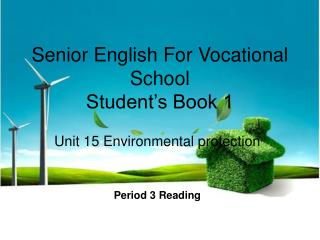 Senior English For Vocational School Student’s Book 1
