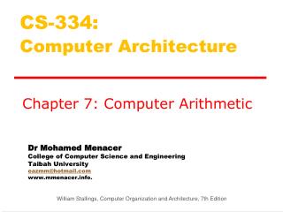 CS-334: Computer Architecture