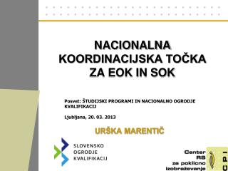 NACIONALNA KOORDINACIJSKA TOČKA ZA EOK IN SOK