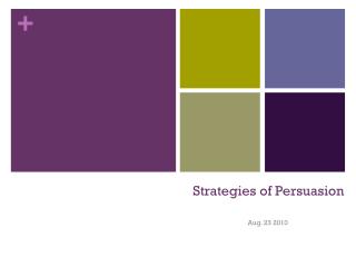 Strategies of Persuasion