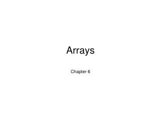 Arrays