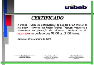 CERTIFICADO