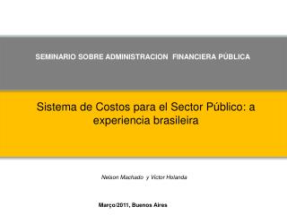 SEMINARIO SOBRE ADMINISTRACION FINANCIERA PÚBLICA
