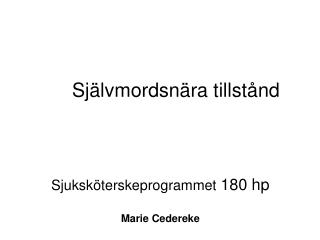 Självmordsnära tillstånd