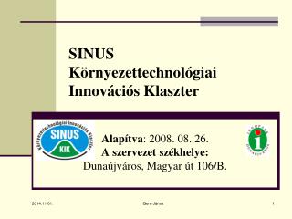 SINUS Környezettechnológiai Innovációs Klaszter