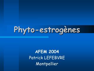 Phyto-estrogènes
