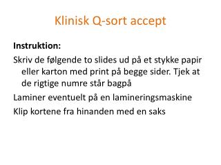 Klinisk Q-sort accept