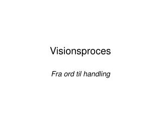 Visionsproces