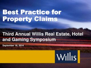 Best Practice for Property Claims