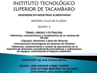 INSTITUTO TECNOLÓGICO SUPERIOR DE TACAMBARO