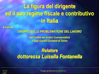 La figura del dirigente ed il suo regime fiscale e contributivo in Italia