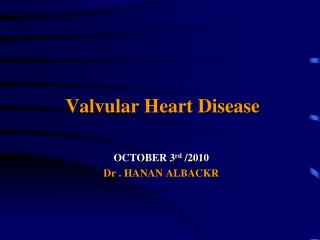 Valvular Heart Disease